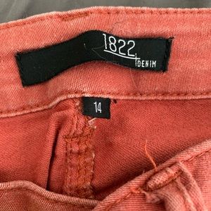 1822 Denim burnt orange cropped/ankle jeans - sz14